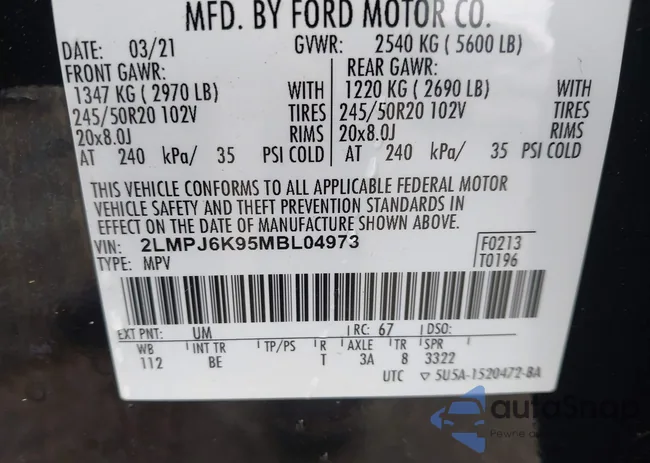 2LMPJ6K95MBL04973: 43766787