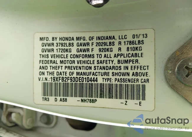 19XFB2F93DE010444: 43766894
