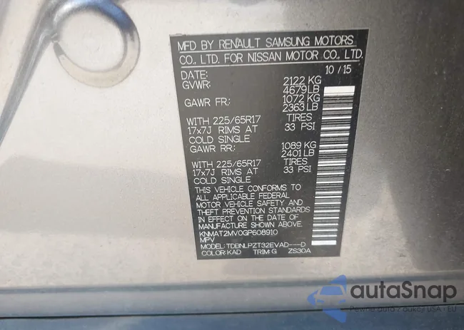 KNMAT2MV0GP608910: 43768119