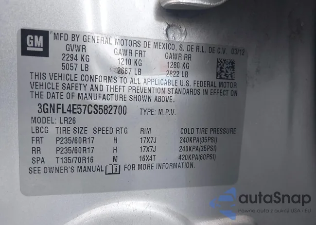 3GNFL4E57CS582700: 43768173