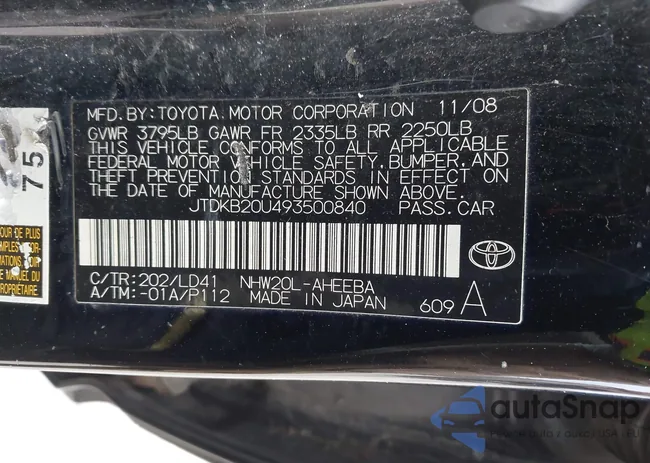 JTDKB20U493500840: 43768383