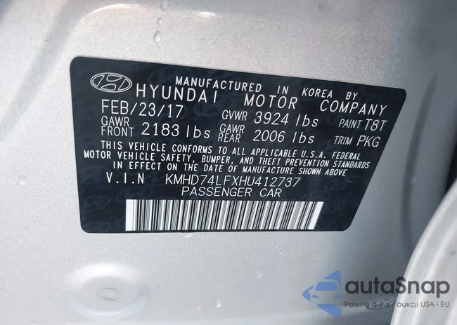 KMHD74LFXHU412737: 43768545