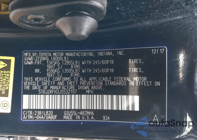 5TDJZRFH3JS532157: 43767664