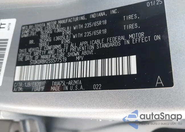 5TDKDRBH2SS577519: 43767756