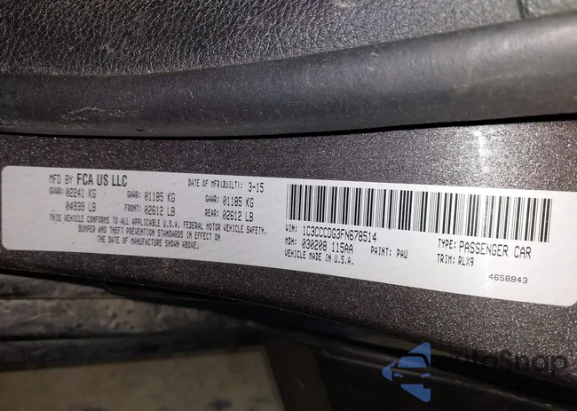 1C3CCCDG3FN678514: 43767865