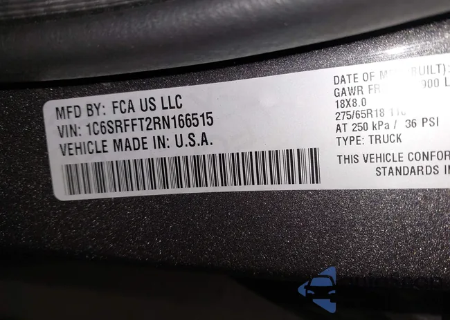 1C6SRFFT2RN166515: 43767892