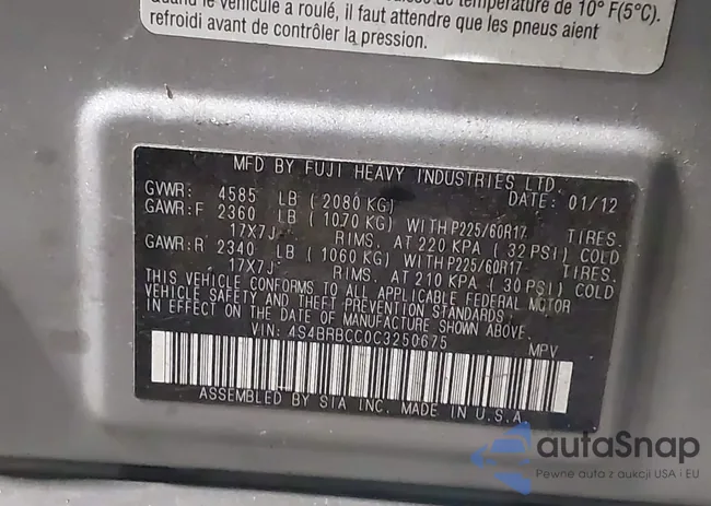 4S4BRBCC0C3250675: 43767922