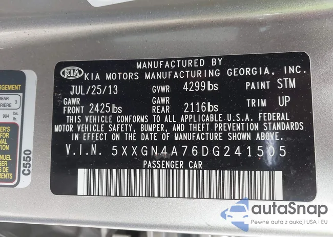 5XXGN4A76DG241505: 43769142