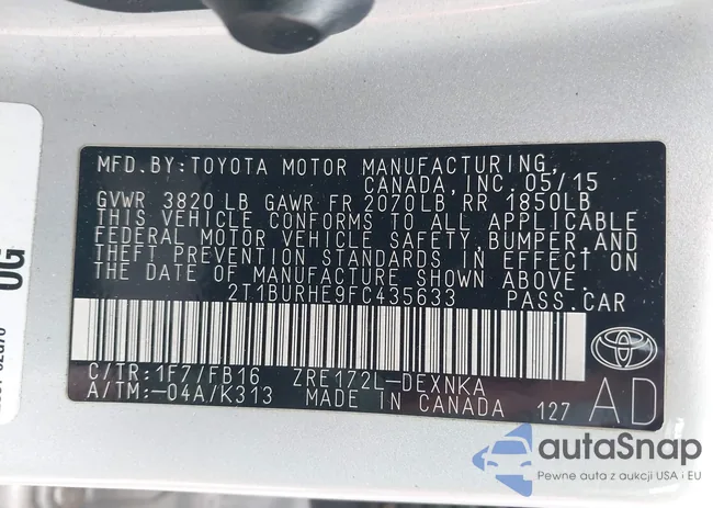 2T1BURHE9FC435633: 43770040