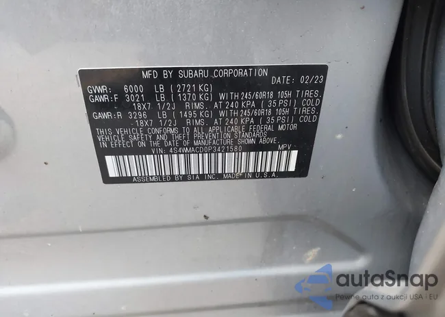 4S4WMACD0P3421580: 43770086