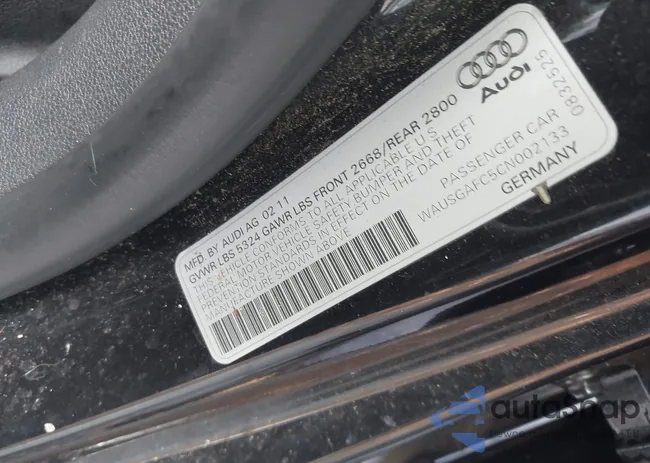 WAUSGAFC5CN002133: 43770135