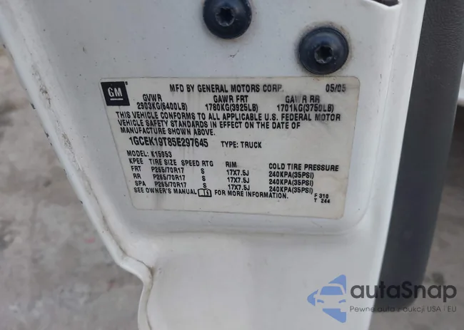 1GCEK19T85E297645: 43770191