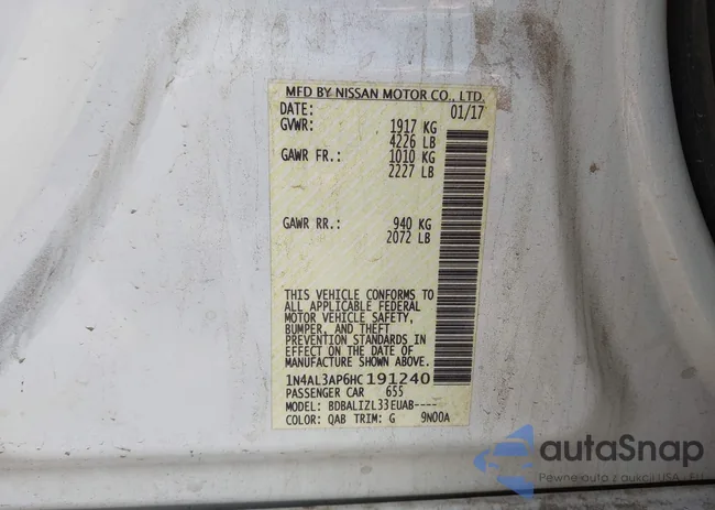 1N4AL3AP6HC191240: 43770245