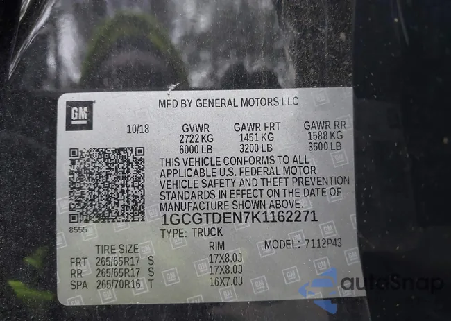 1GCGTDEN7K1162271: 43770299