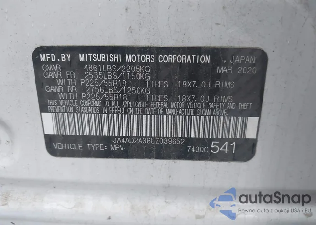 JA4AD2A36LZ039652: 43770311