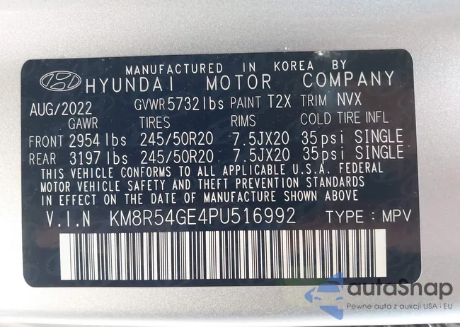 KM8R54GE4PU516992: 43770377