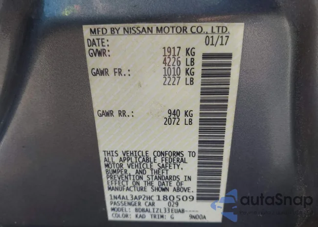 1N4AL3AP2HC180509: 43770524