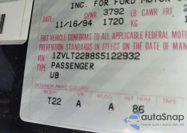 1ZVLT22B8S5122932: 43769760