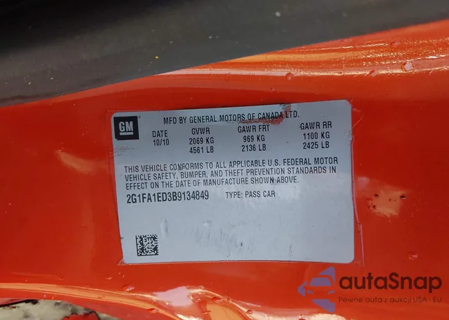 2G1FA1ED3B9134849: 43769827