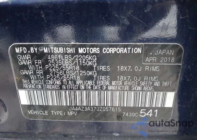 JA4AZ3A37JZ057615: 43771027