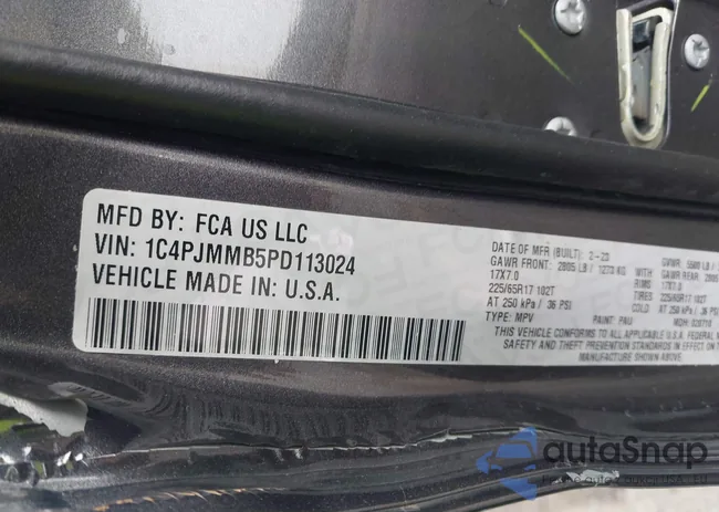 1C4PJMMB5PD113024: 43771069