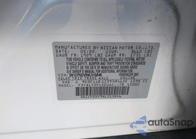 3N1CP5DV9NL515846: 43771116