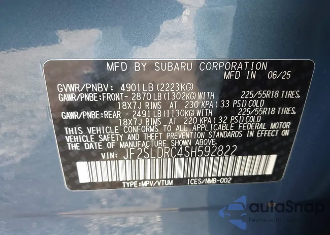 JF2SLDRC4SH592822: 43771389