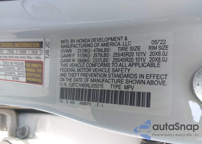 5J8TC1H60NL005015: 43771458