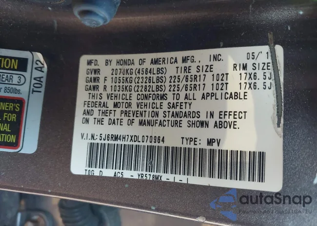 5J6RM4H7XDL070964: 43771570