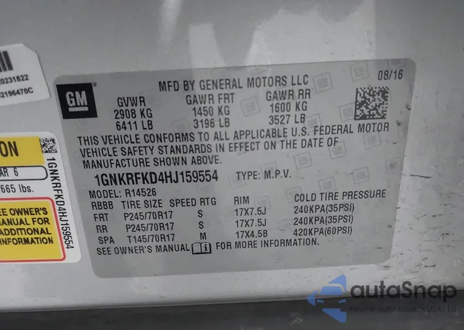 1GNKRFKD4HJ159554: 43770592