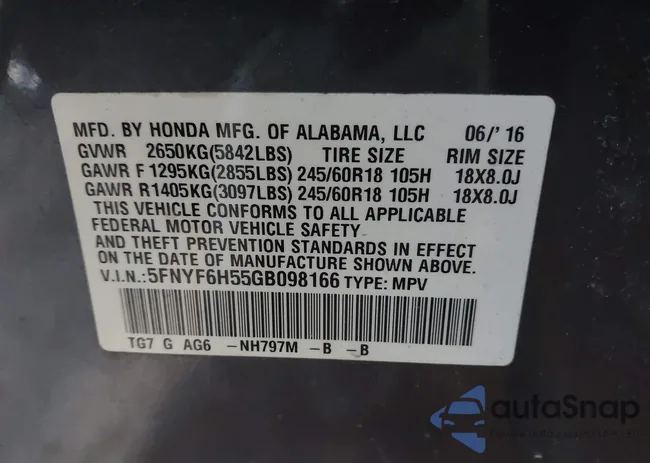 5FNYF6H55GB098166: 43770670