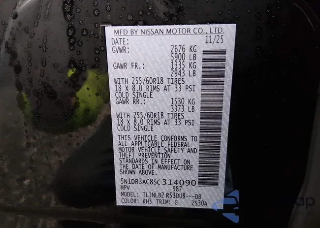 5N1DR3AC8SC314090: 43770858