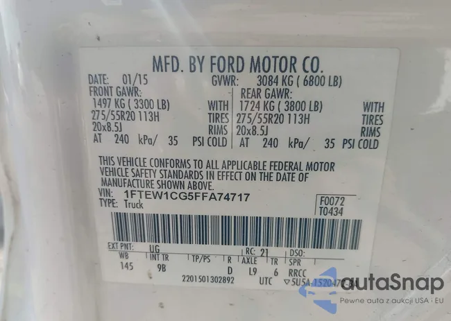 1FTEW1CG5FFA74717: 43771982