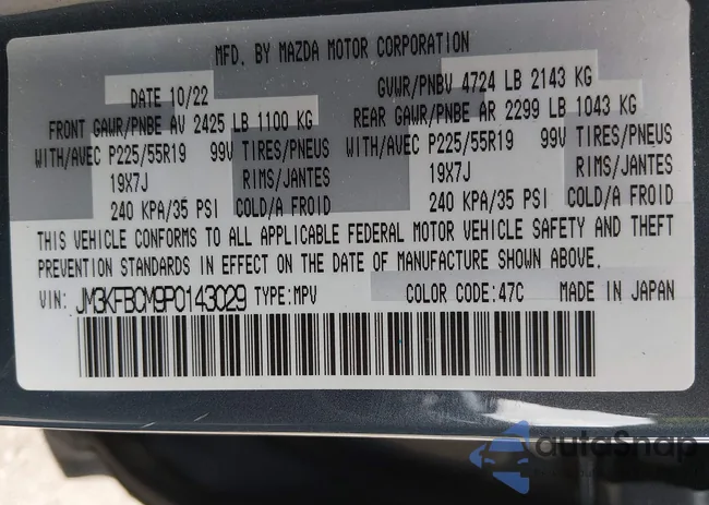 JM3KFBCM9P0143029: 43772019