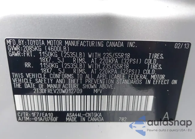 2T3DFREV2DW012709: 43772021