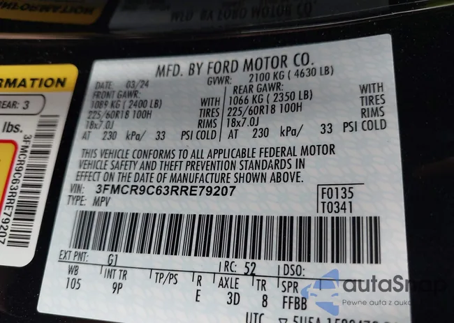 3FMCR9C63RRE79207: 43772164