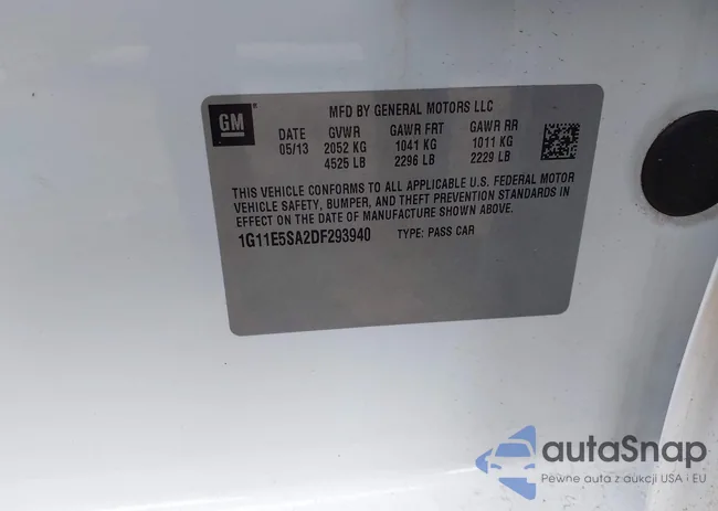 1G11E5SA2DF293940: 43772202