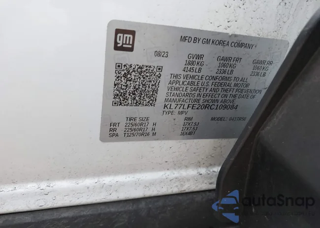 KL77LFE20RC109084: 43772503