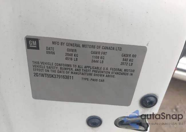 2G1WT55K379163811: 43772530