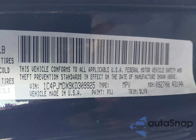 1C4PJMDX9KD309925: 43771717