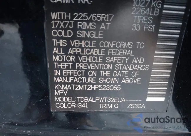 KNMAT2MT2HP523065: 43773040