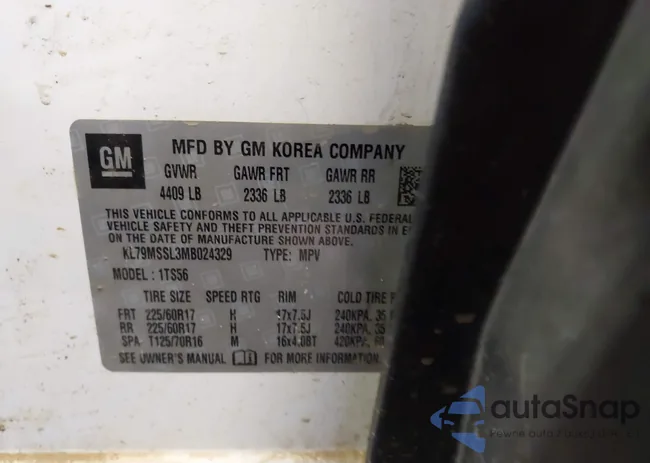 KL79MSSL3MB024329: 43773331