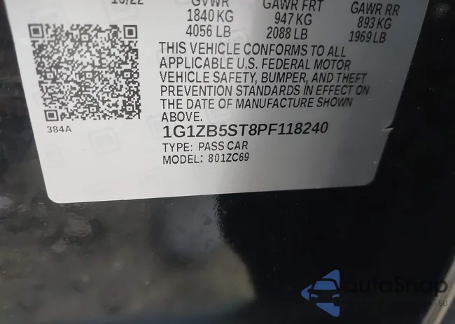 1G1ZB5ST8PF118240: 43773394