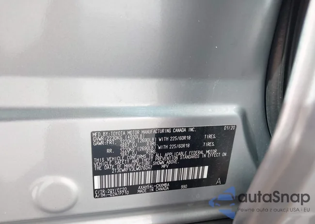 2T3EWRFV3LW076047: 43772640