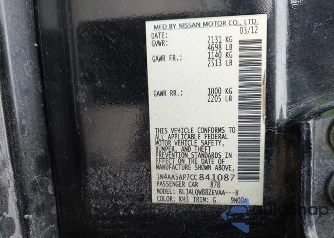 1N4AA5AP7CC841087: 43772658