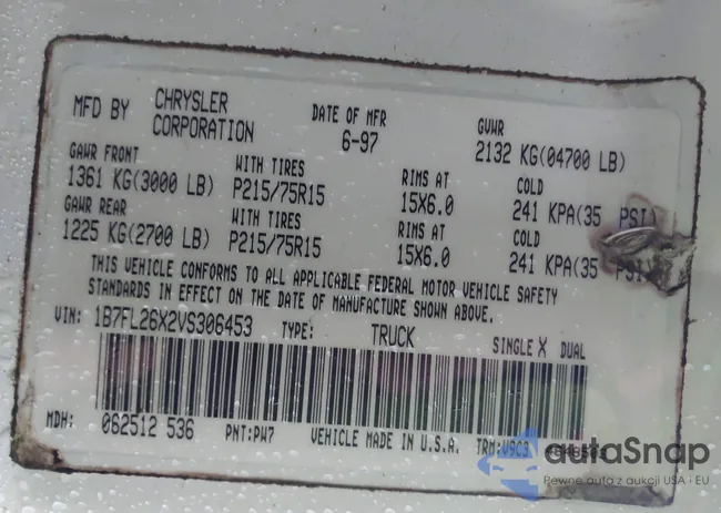 1B7FL26X2VS306453: 43772668