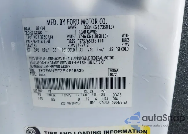 1FTFW1EF2EKF15539: 43772675