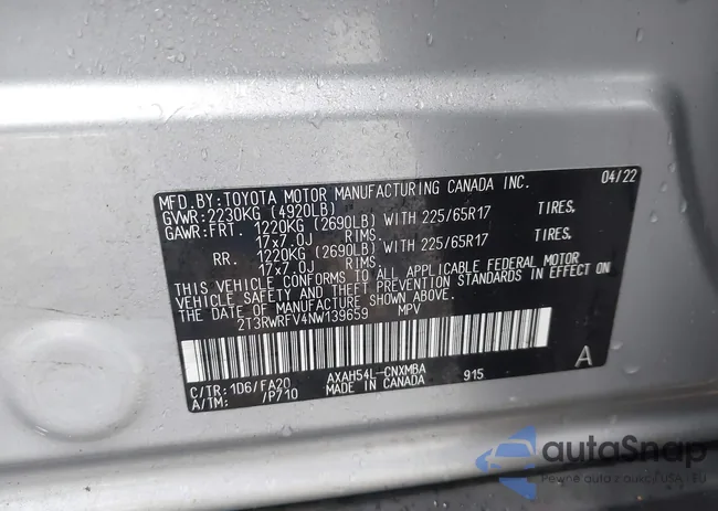 2T3RWRFV4NW139659: 43772676