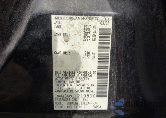 1N4AL3APXJC219806: 43772687