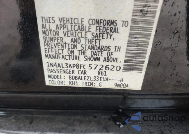 1N4AL3AP8FC572620: 43772918